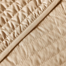 Quilted Lines Bedpsread Natural