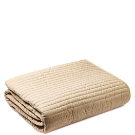 Quilted Lines Bedpsread Natural
