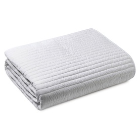 Quilted Lines Bedpsread White