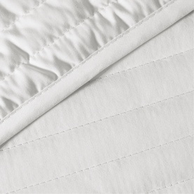 Quilted Lines Bedpsread White