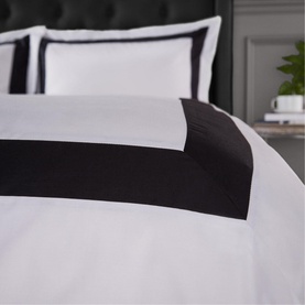 Tailored Duvet Set White-Black