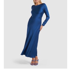 Mara Cowl Back Satin Midi Dress