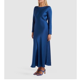 Mara Cowl Back Satin Midi Dress