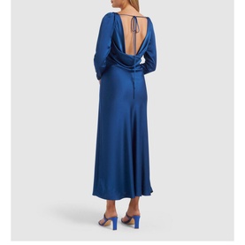 Mara Cowl Back Satin Midi Dress