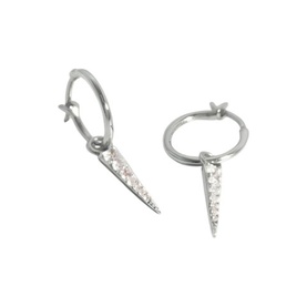 Mini Pav&eacute; Dagger Earrings