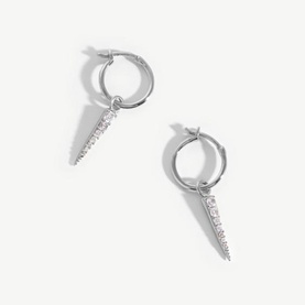 Mini Pav&eacute; Dagger Earrings
