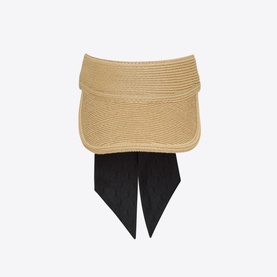 Straw Silk Scarf Visor