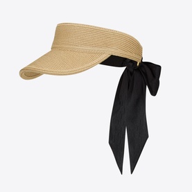 Straw Silk Scarf Visor