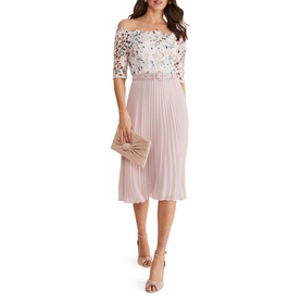 Franky Floral Lace Bardot Dress