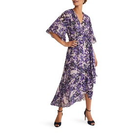 Juliette Floral Fil Coupe Wrap Dress