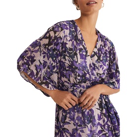 Juliette Floral Fil Coupe Wrap Dress