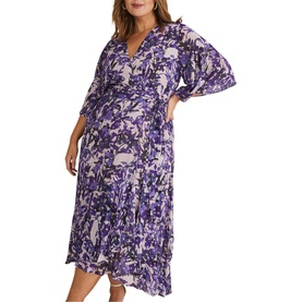 Juliette Floral Fil Coupe Wrap Dress