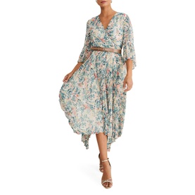 Dani Floral Pleated Midi Dress