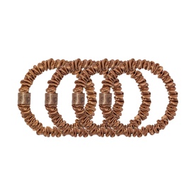 Four Pack Silk Skinny Scrunchies