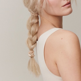 Four Pack Silk Skinny Scrunchies