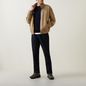 Pique Cotton Crew Neck Sweater
