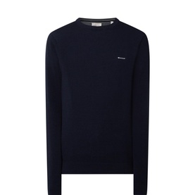 Pique Cotton Crew Neck Sweater