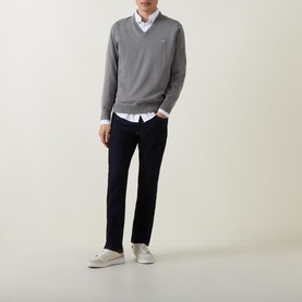Classic Cotton V-Neck Sweater