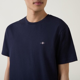 Shield Logo Round Neck T Shirt