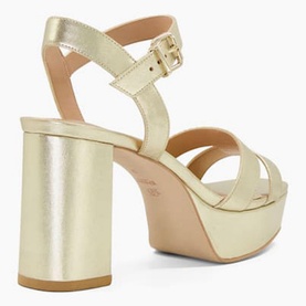 Molten Leather Block Heels