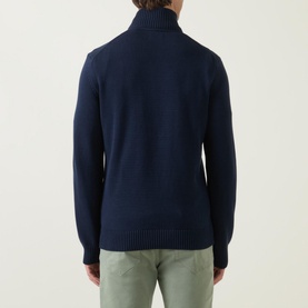 Cotton Casual Half-Zip Sweater