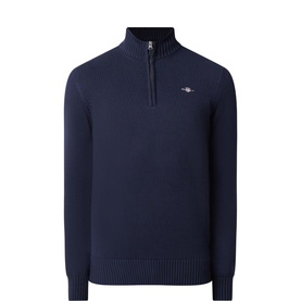 Cotton Casual Half-Zip Sweater