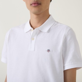 Shield Logo Pique Polo Shirt