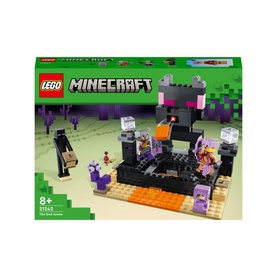LEGO Minecraft The End Arena set, multi-coloured, 252-piece construction toy featuring Enderman figures and arena build, age 8+