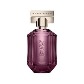 HUGO BOSS The Scent Magnetic For Her Eau de Parfum 50ml, deep plum faceted bottle with gold cap