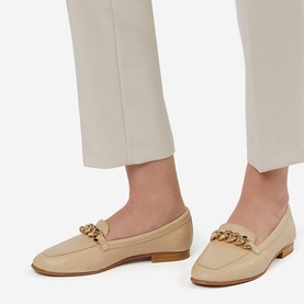 Goldsmith Chain-Trim Leather Loafers