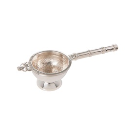 Silver Plated Tea Strainer Bamboo Design