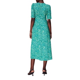Clouded Floral Tie Midi Dress