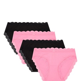 Four-Pack Lace-Trim Briefs