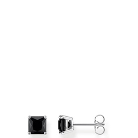 Black Stone Ear Studs