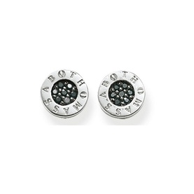 Classic Black Pav&eacute; Ear Studs