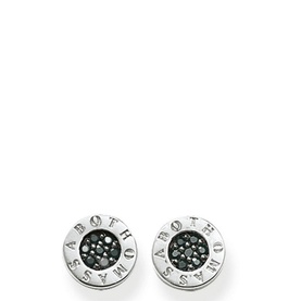 Classic Black Pav&eacute; Ear Studs