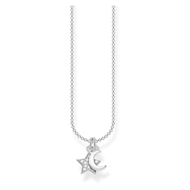 Star & Moon Sterling Silver Necklace