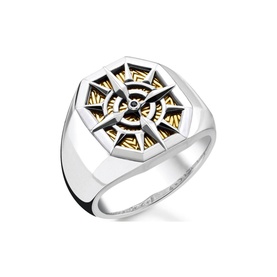 Gold Plated Compass Ring