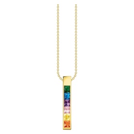 Rainbow Heritage Stone Pendant Necklace