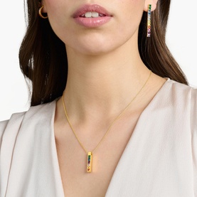 Rainbow Heritage Stone Pendant Necklace