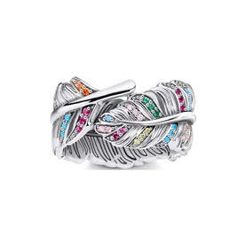 Silver Feather Ring