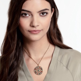 Multi-Coloured Stone Pendant Charm