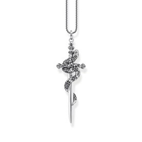 Sword & Snake Sterling Silver Pendant
