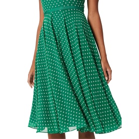 Della Spot Print Fit and Flare Dress