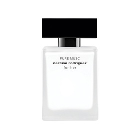 Narciso Rodriguez Pure Musc for Her Eau de Parfum 30ml, frosted white bottle with black cap