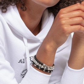 Lobster Clasp Leather Bracelet