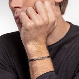 Lobster Clasp Leather Bracelet