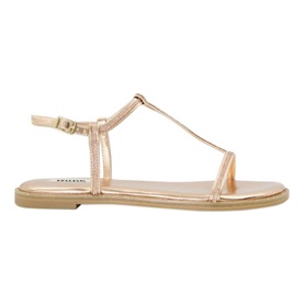 Narrate Diamante-Strap Flat Sandals