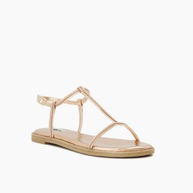 Narrate Diamante-Strap Flat Sandals