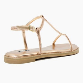 Narrate Diamante-Strap Flat Sandals